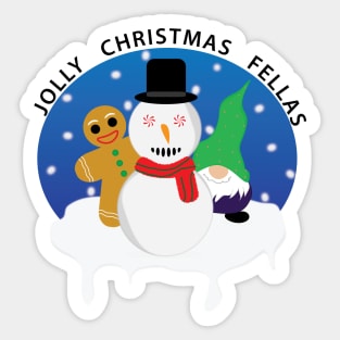 Jolly Christmas Fellas Sticker